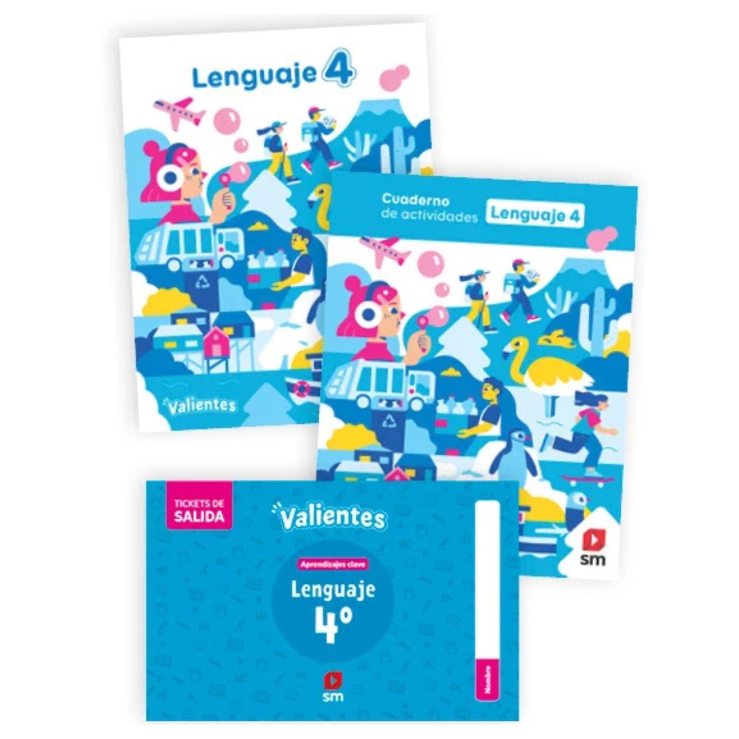 Pack Lenguaje 4 Básico - Valientes SM