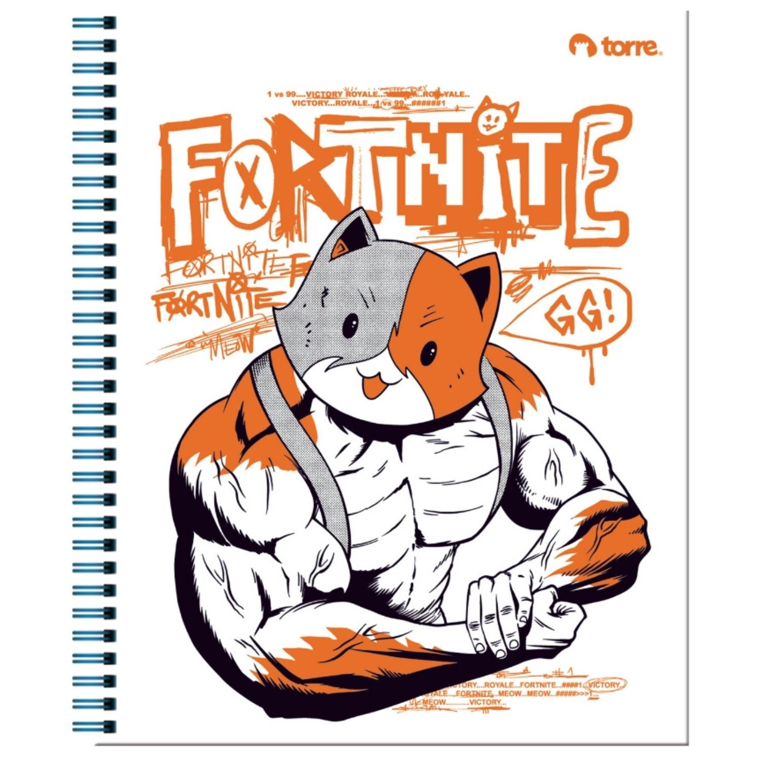 Pack 10 Cuadernos FORTNITE Universitario cuadriculado 7MM 100 Hjs