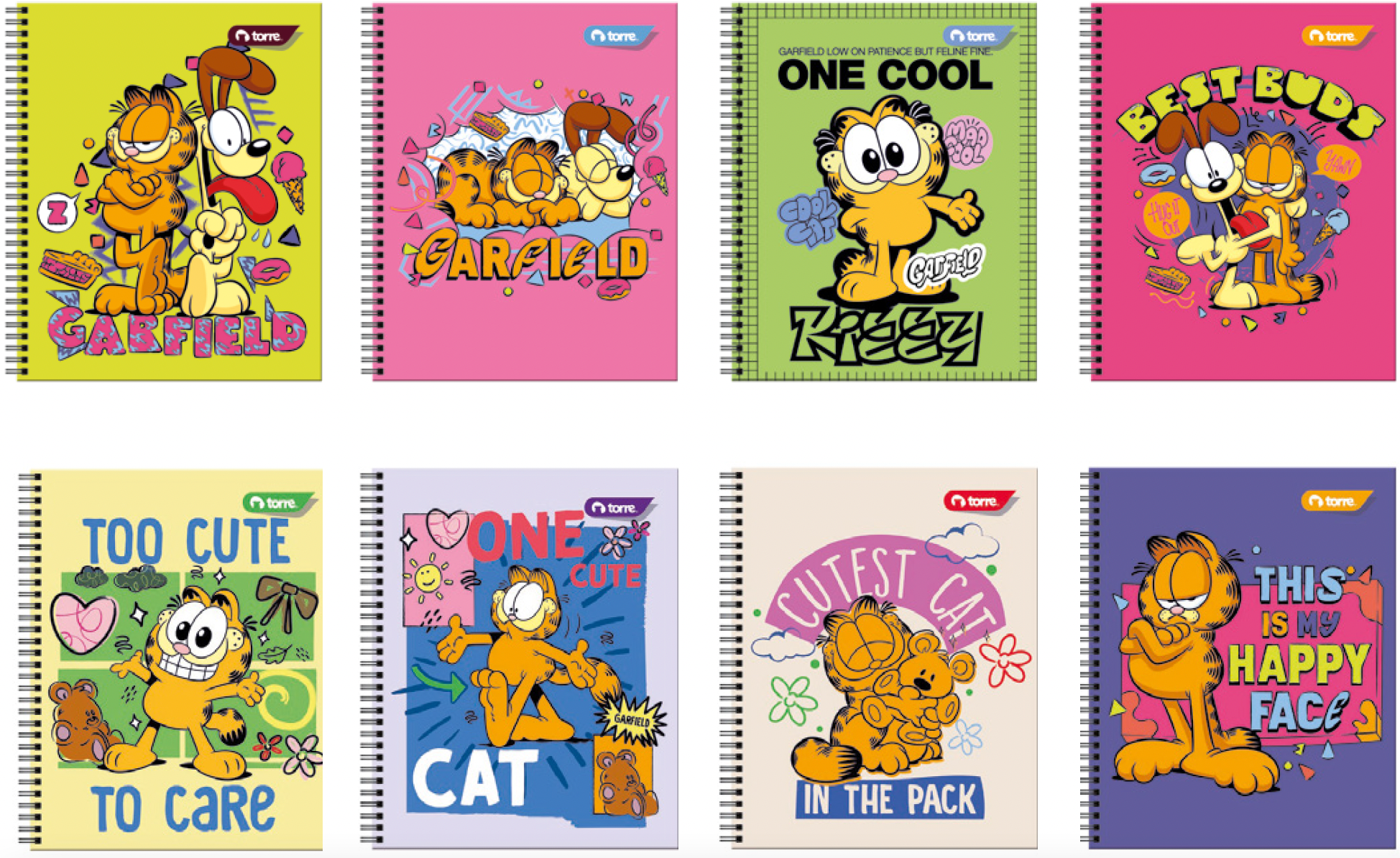 PACK 10 Cuadernos Univ. Clásico Garlfield 7mm 100 H