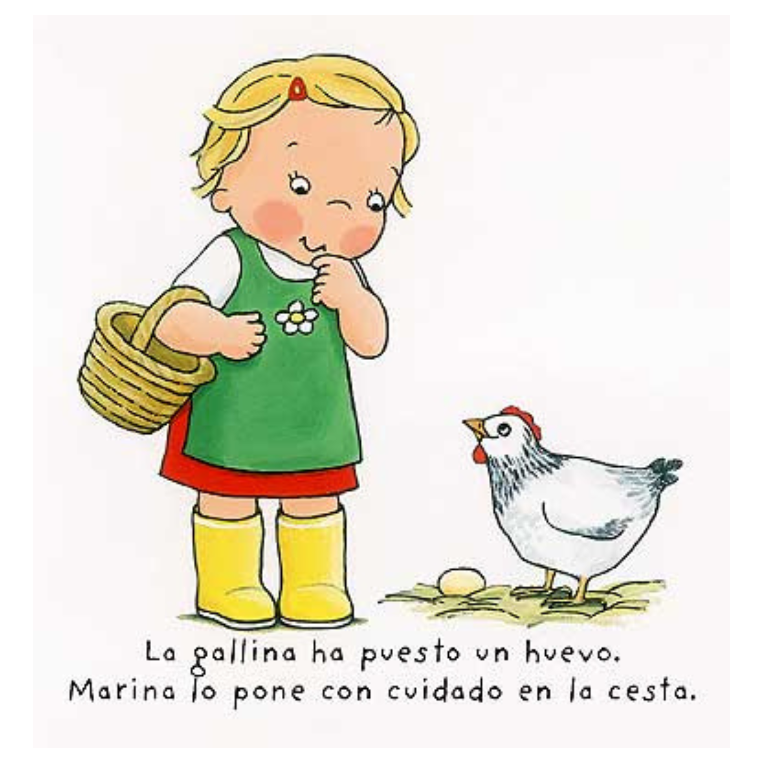 La pequeña Marina ama a los animales