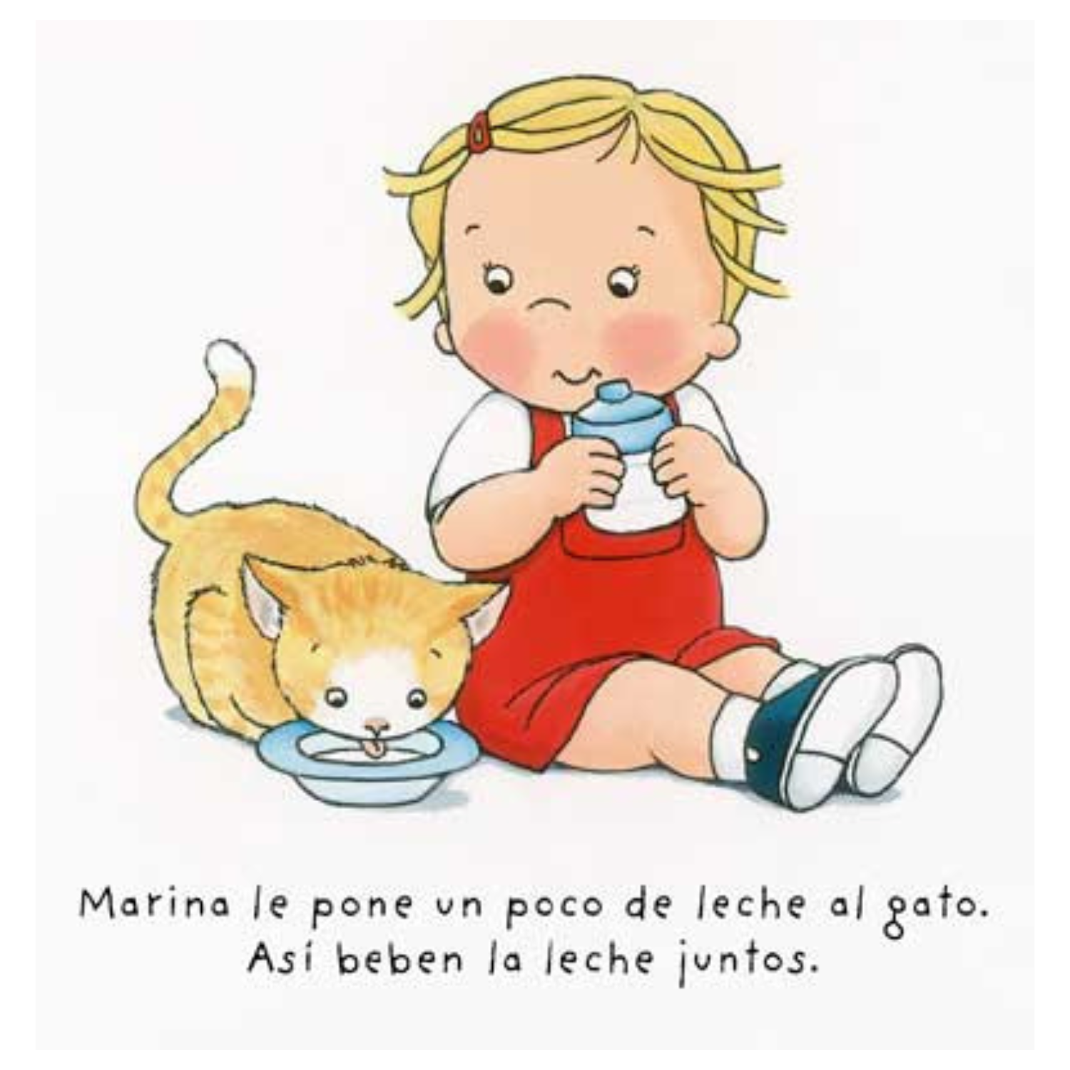 La pequeña Marina ama a los animales