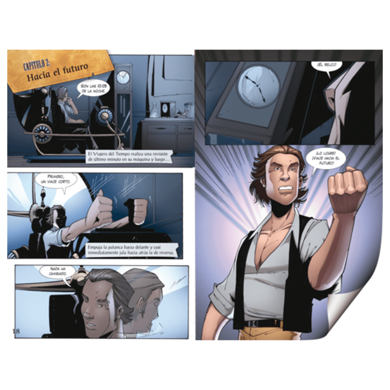 La máquina del tiempo - Novela gráfica - Imagino Cuentos