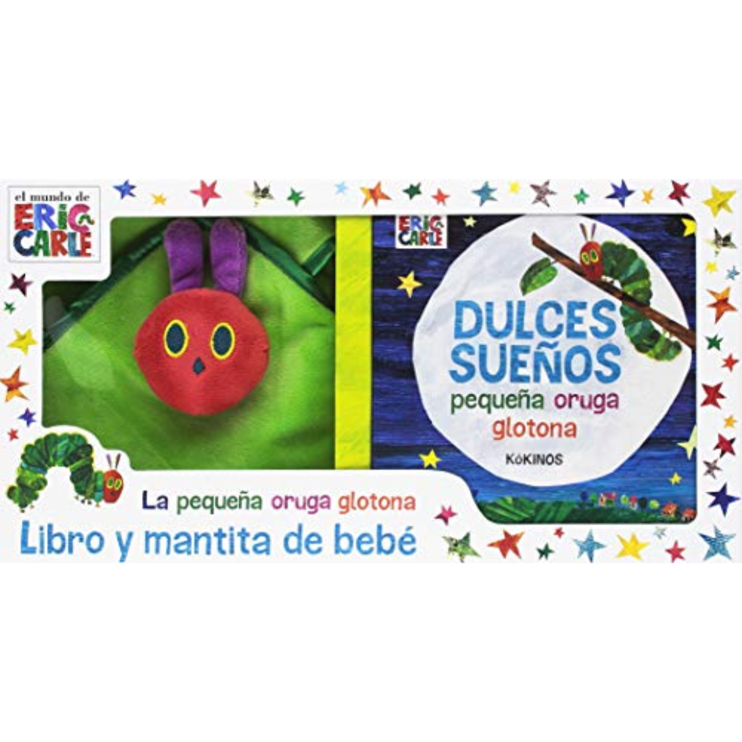 Dulces sueños pequeña oruga glotona (Libro y mantita del bebé)