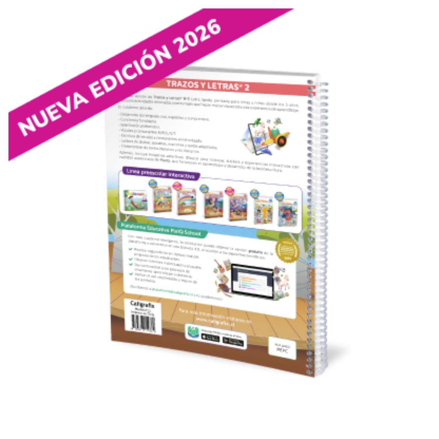Trazos y Letras N°2 Letra Ligada - EDICIÓN 2026 (Kínder)