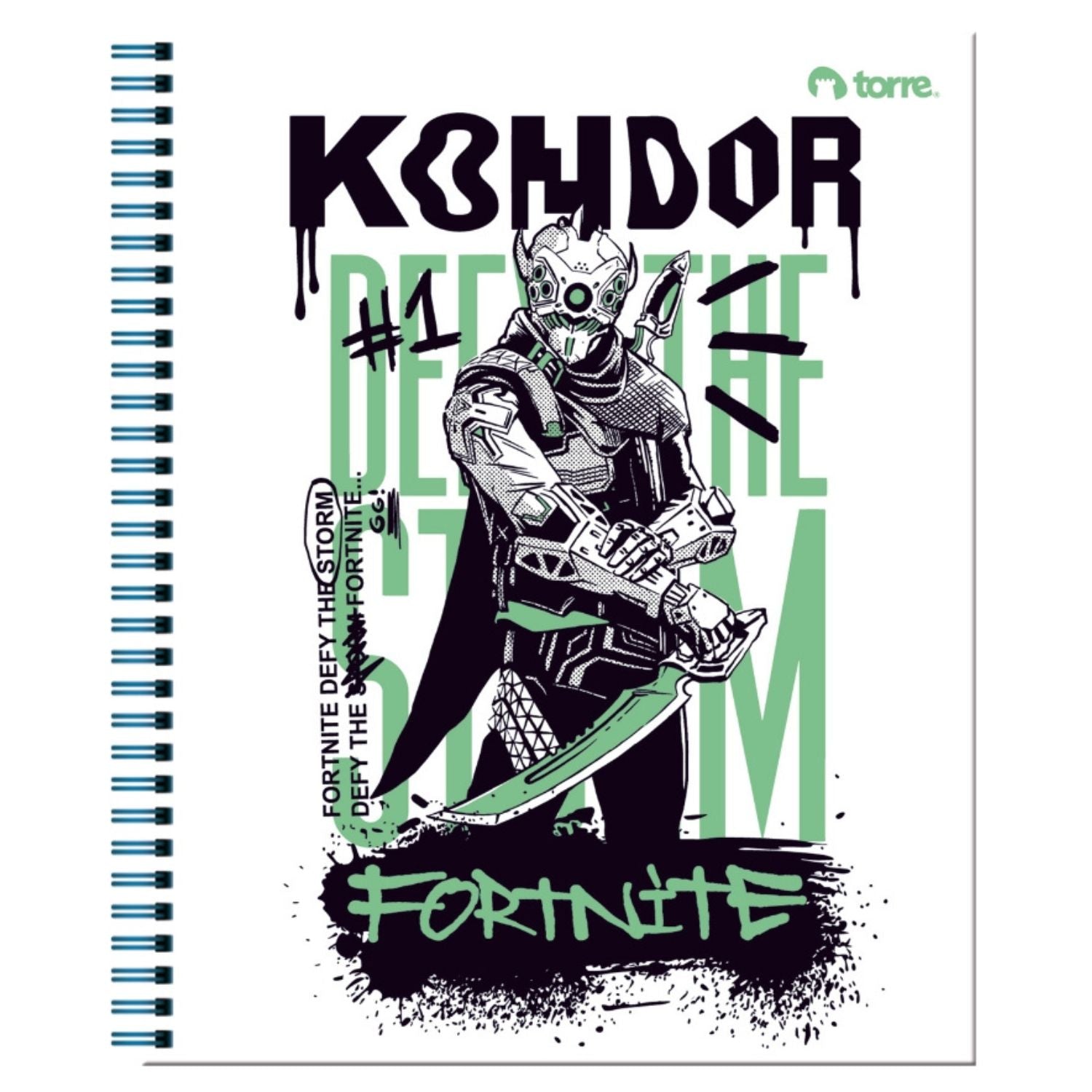 Pack 10 Cuadernos FORTNITE Universitario cuadriculado 7MM 100 Hjs