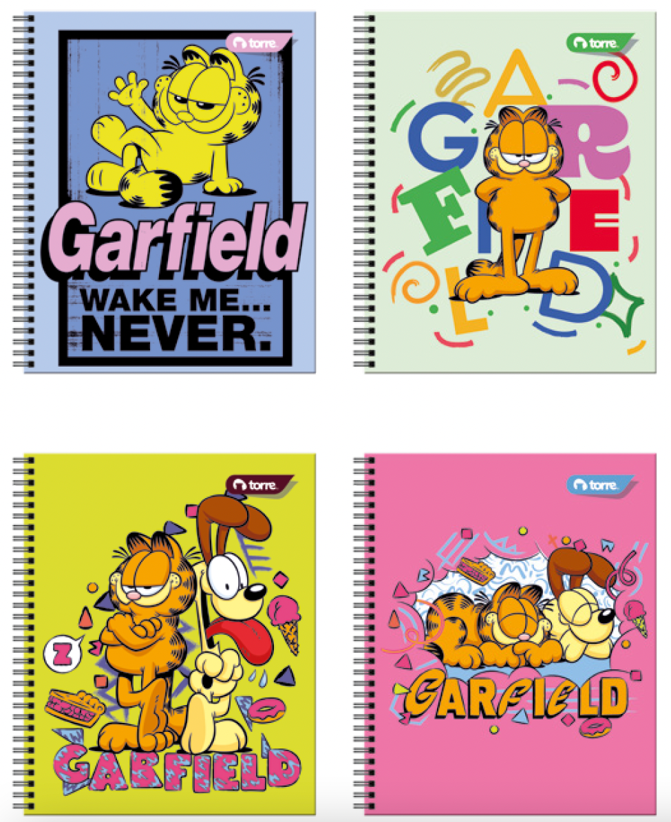 PACK 10 Cuadernos Univ. Clásico Garlfield 7mm 100 H