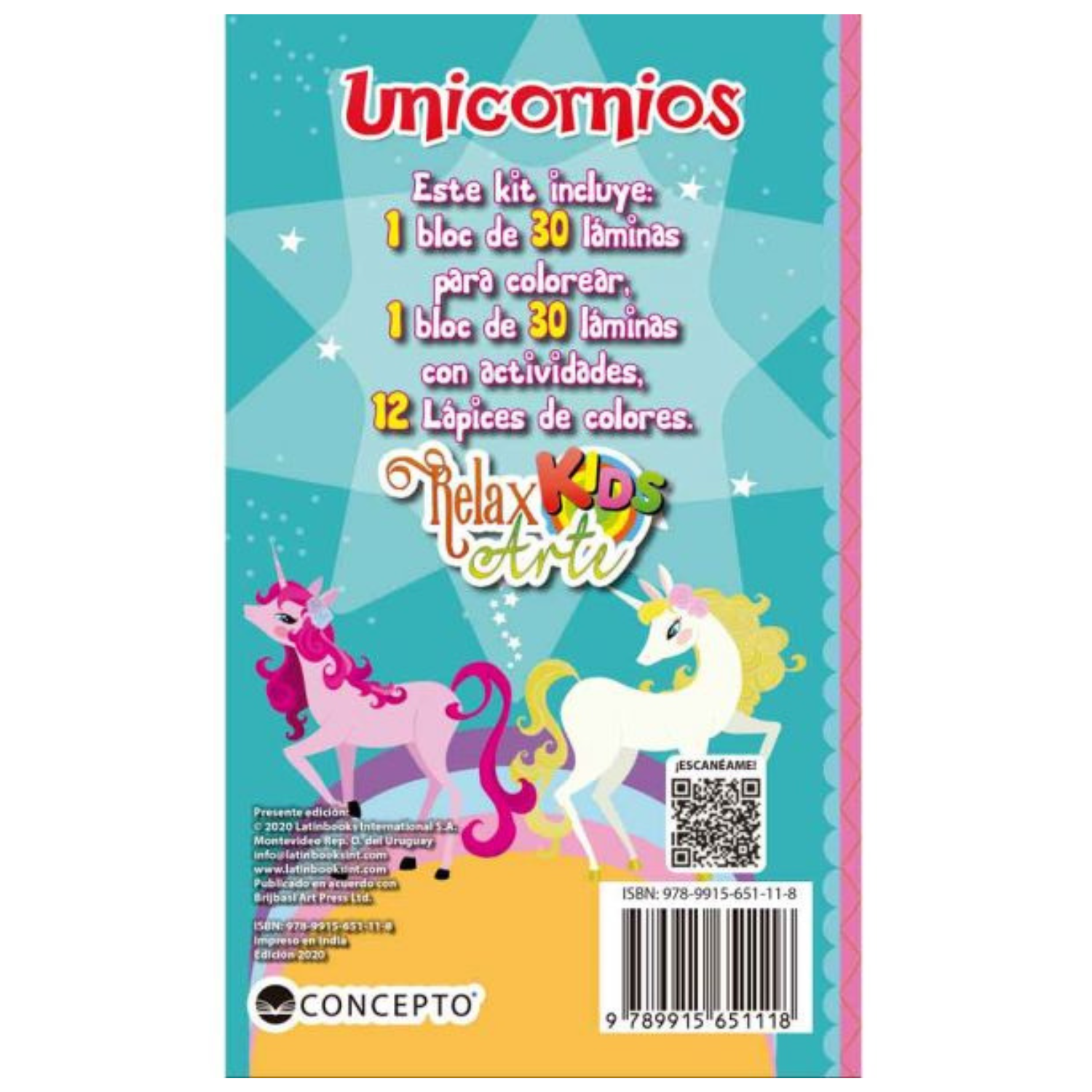 Relax arte Kids - Kit de arte - Unicornios