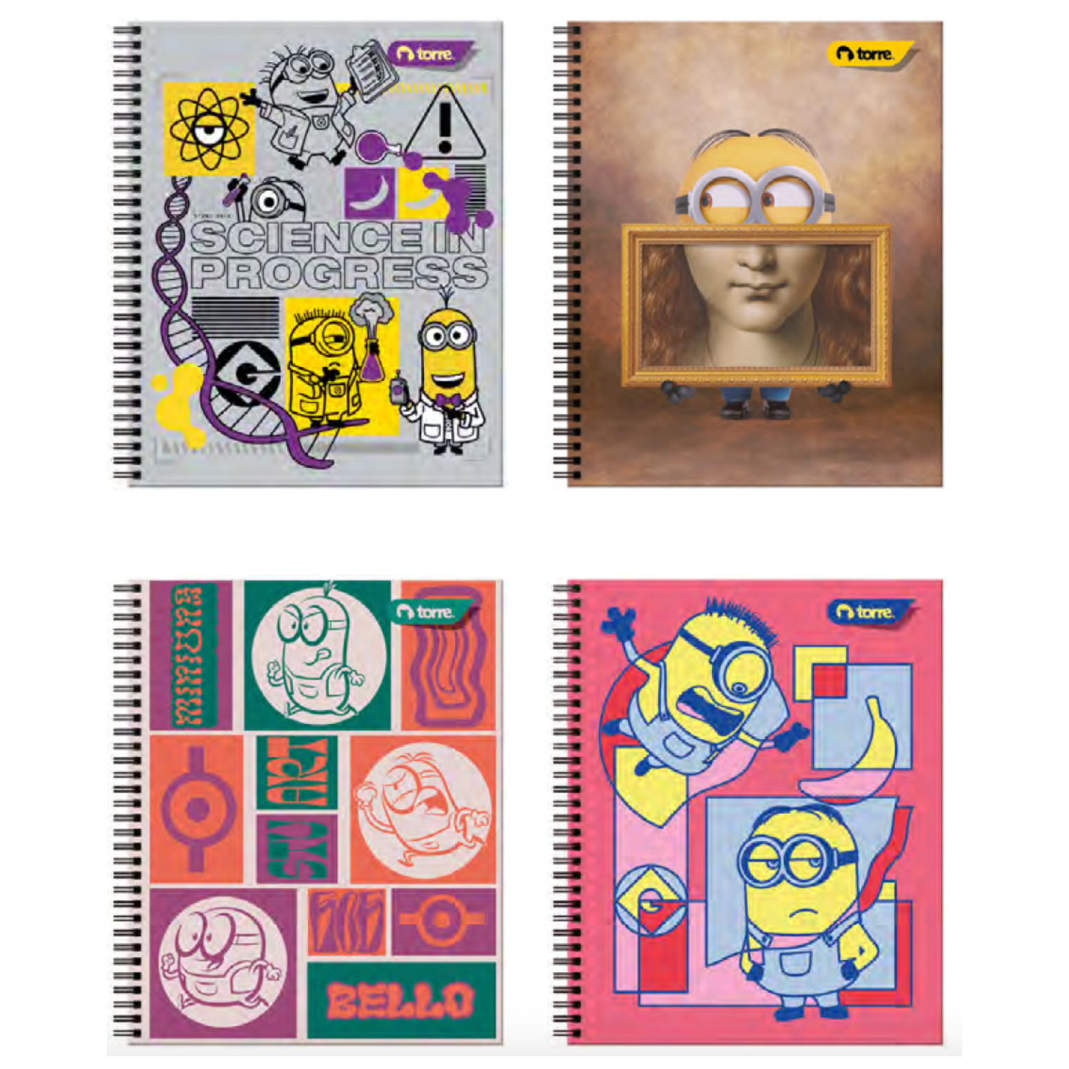 Pack 10 cuadernos Univ. Minios 7mm 100Hjs