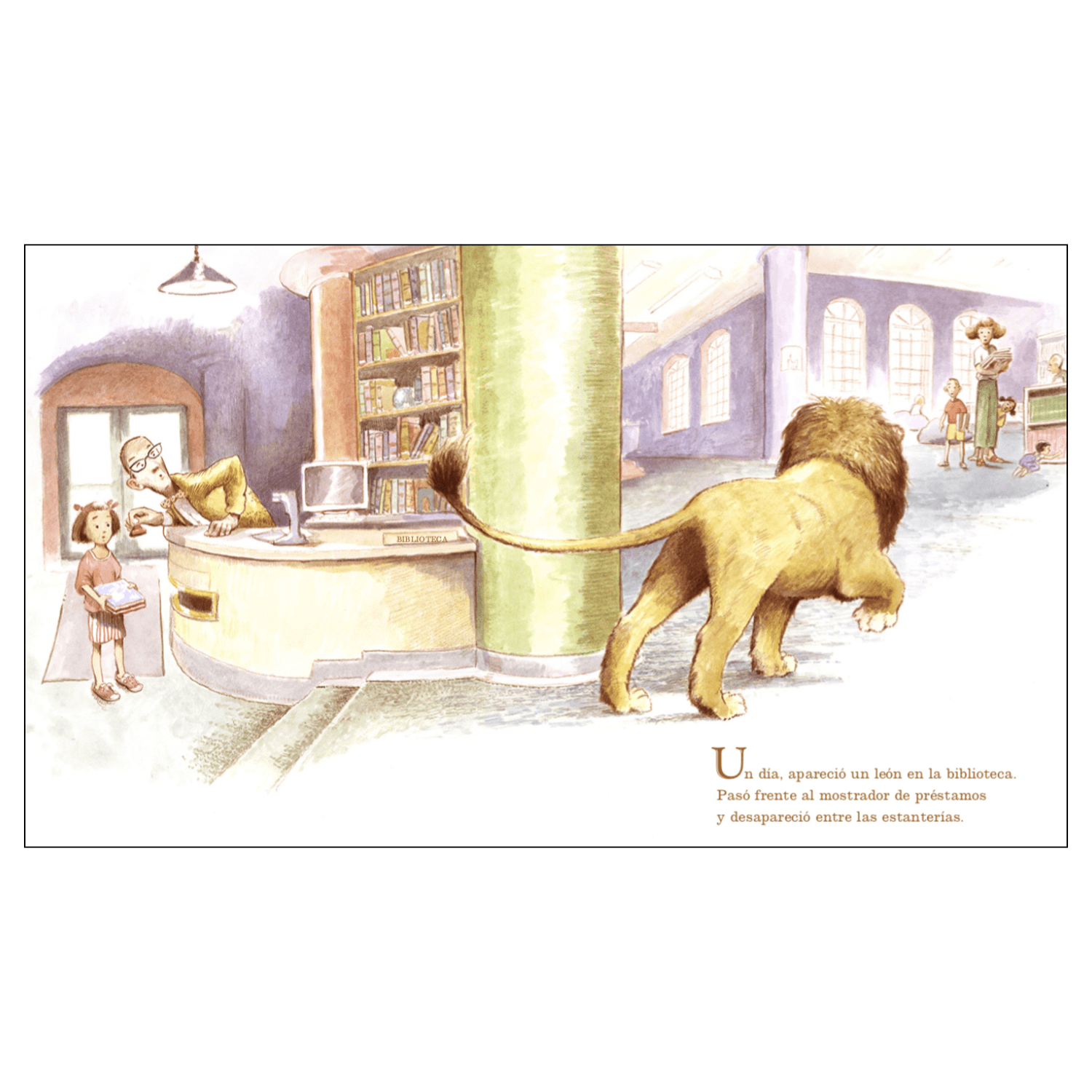 León de biblioteca - Imagino Cuentos